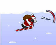 Santa ski jump Télapós karácsonyi játékok ingyen