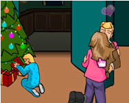 Sweet holiday smooches kissing game Télapós karácsonyi játékok
