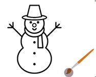 Tlaps karcsonyi - Happy snowman coloring